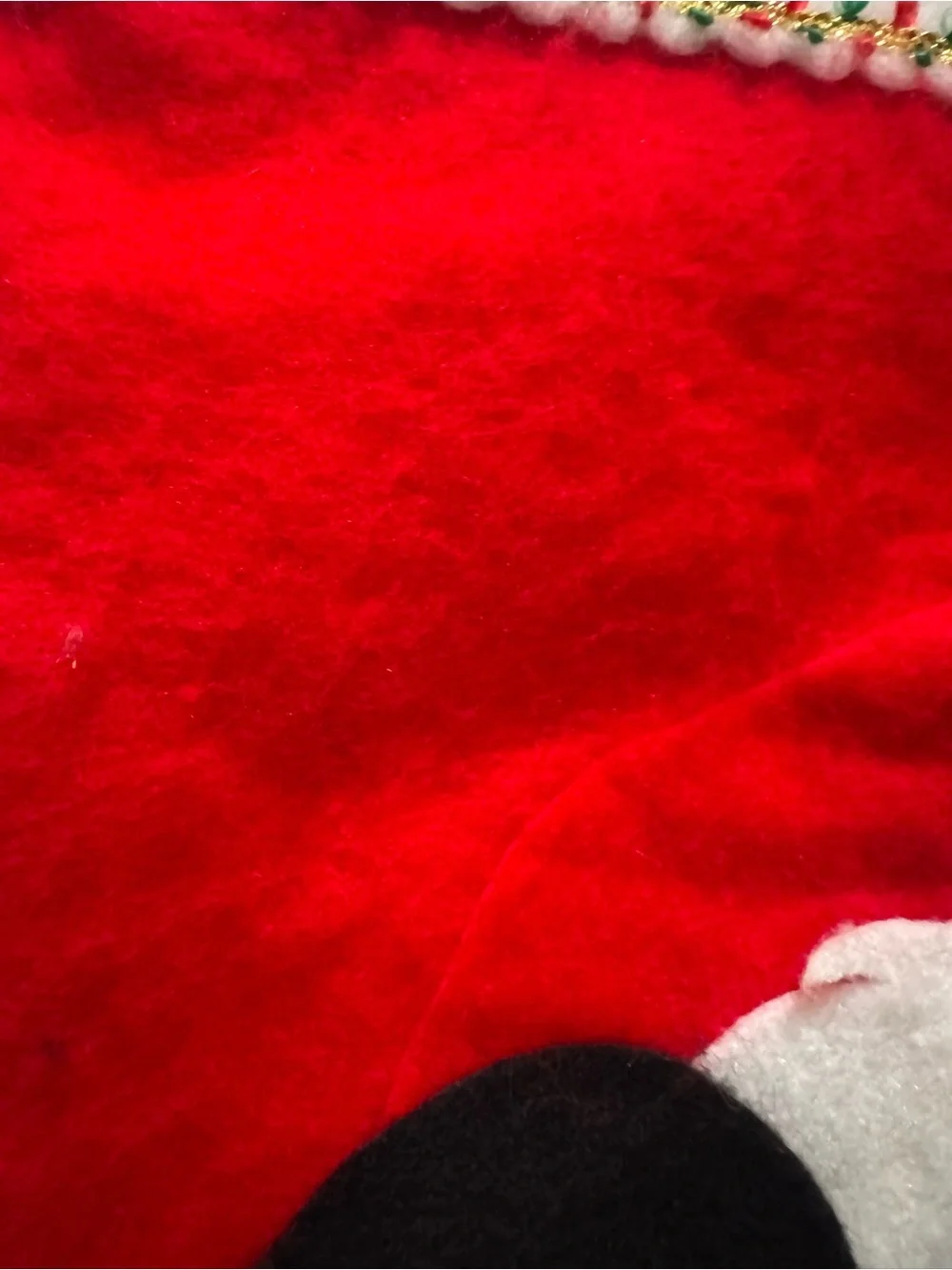Vintage Jumbo Disney Red and White Mickey Mouse Christmas Stocking